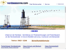 Tablet Screenshot of nordseesonne.com